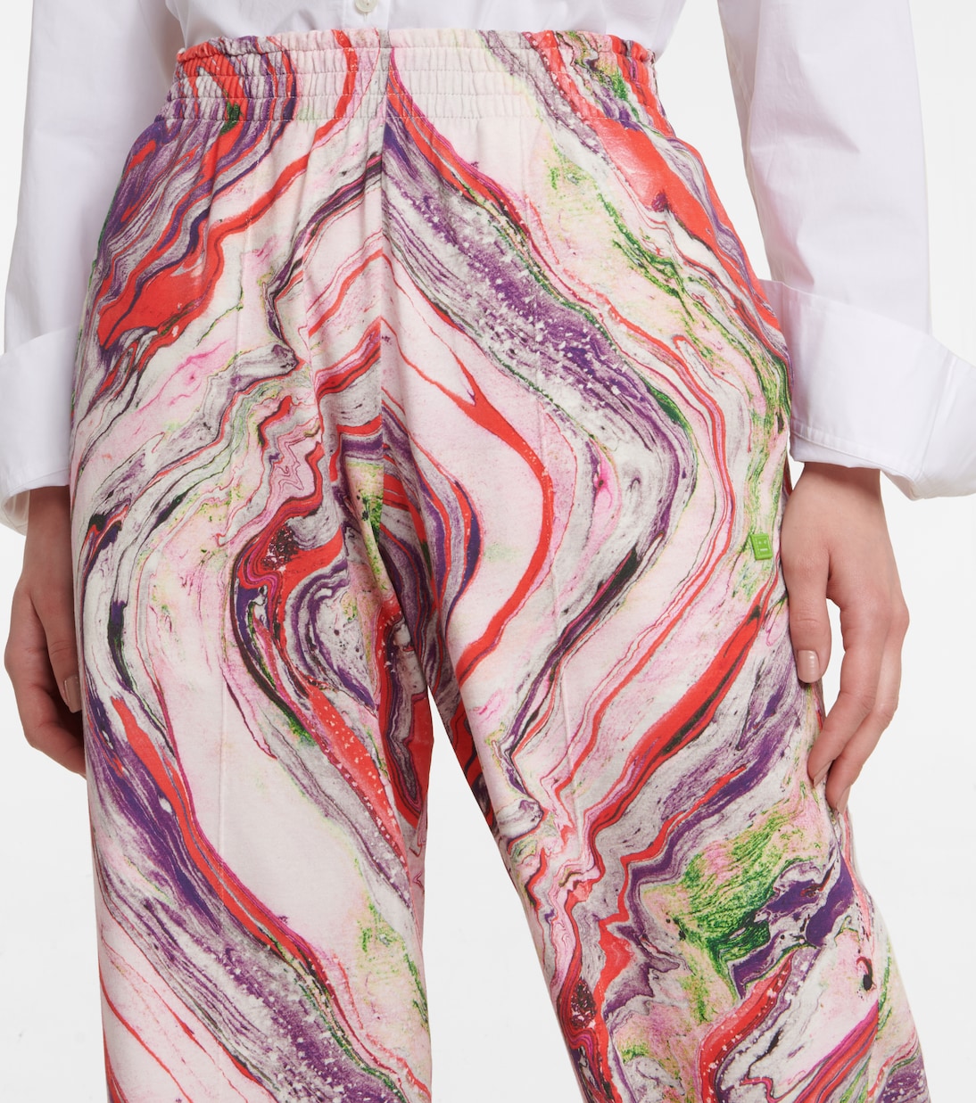 Face printed cotton-blend sweatpants | Acne Studios