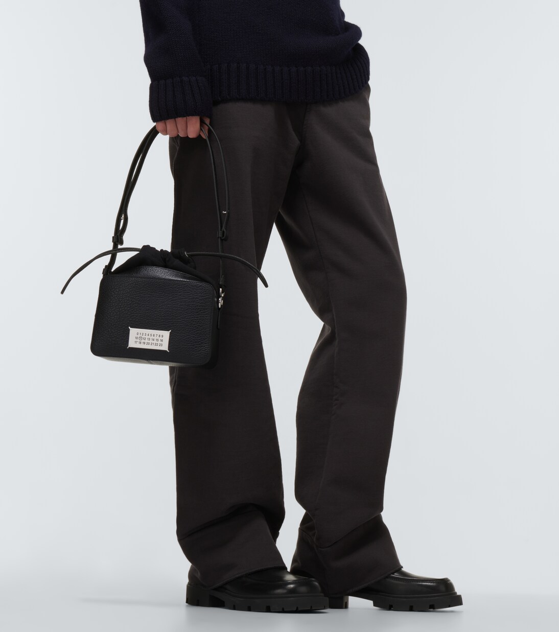 5AC leather-trimmed pouch | Maison Margiela