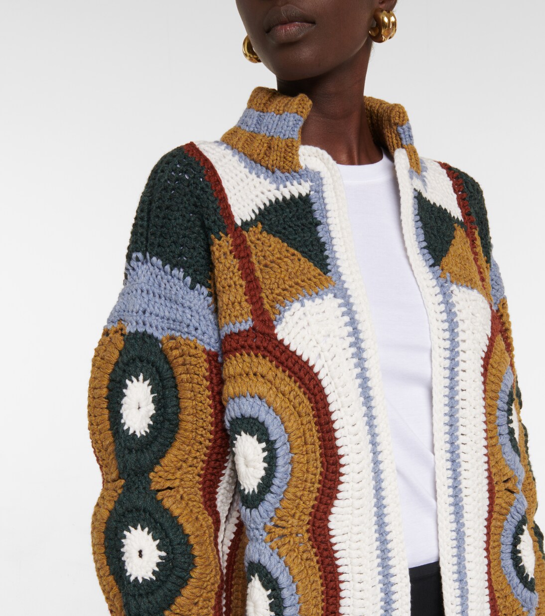 Cardigan Celian in crochet di cashmere | Khaite