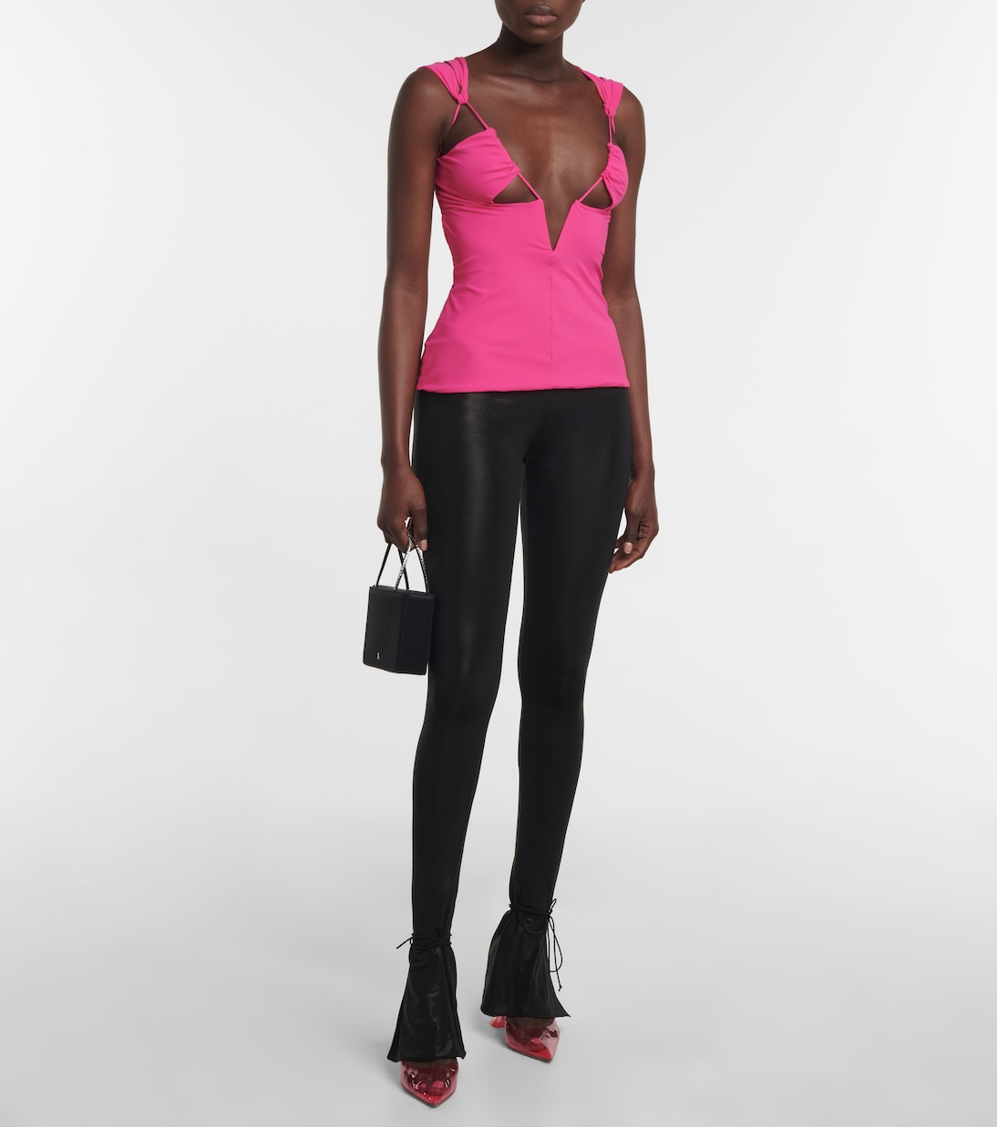 Cutout jersey top | Nensi Dojaka