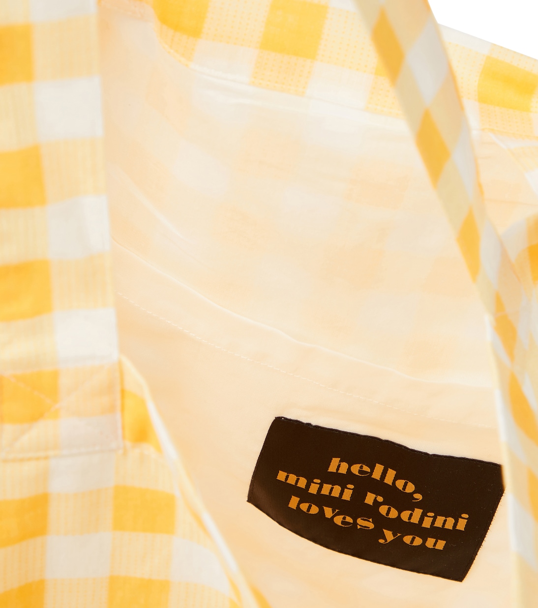 Bolso de algodón a cuadros vichy | Mini Rodini