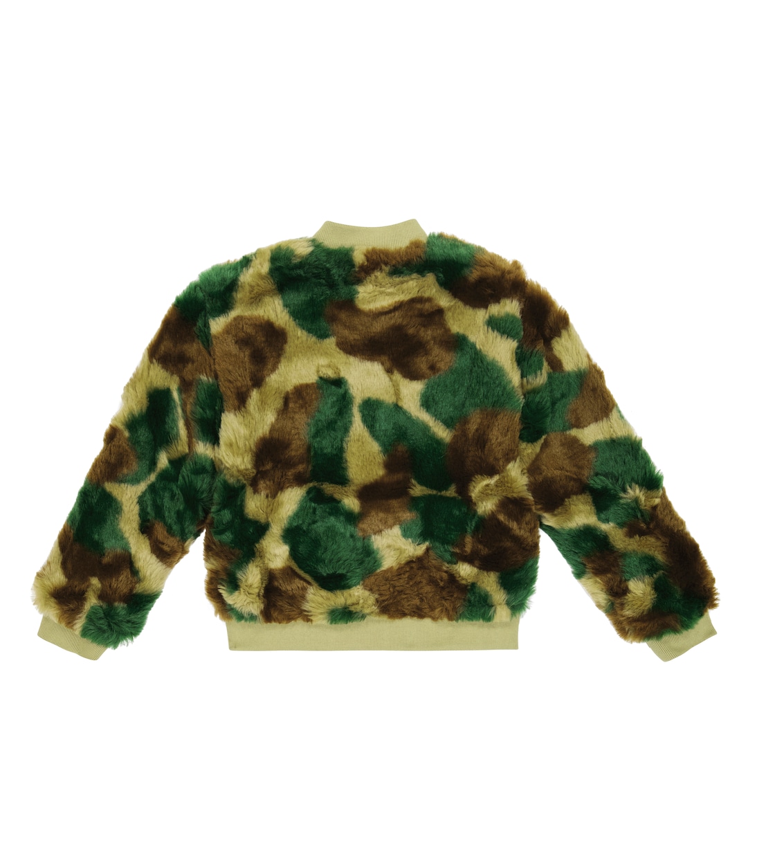 Lion camouflage faux fur jacket | The Animals Observatory