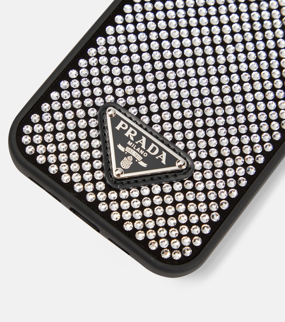 Fodera per iPhone 13 con Cristalli Firmata PRADA - Eleganza Giovanile