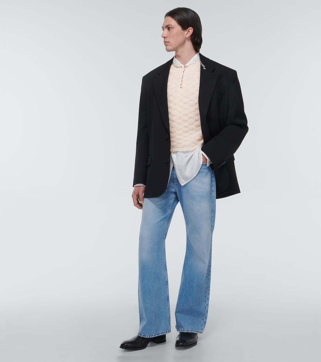 Distressed crochet sweater vest | Acne Studios