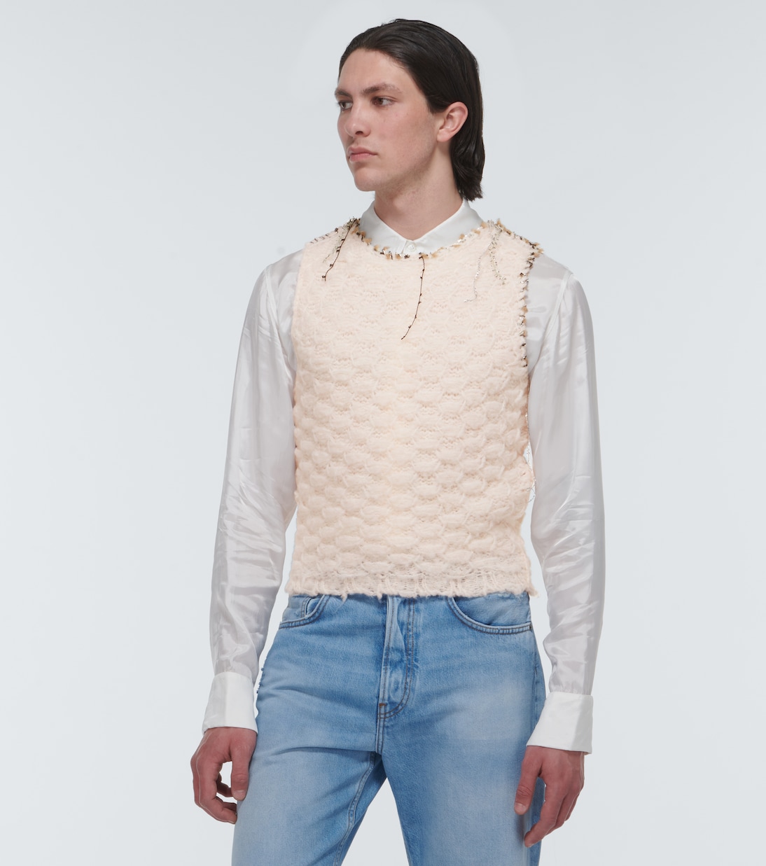 Distressed crochet sweater vest | Acne Studios