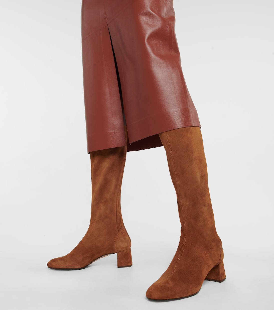Saint Honore suede knee-high boots | Aquazzura