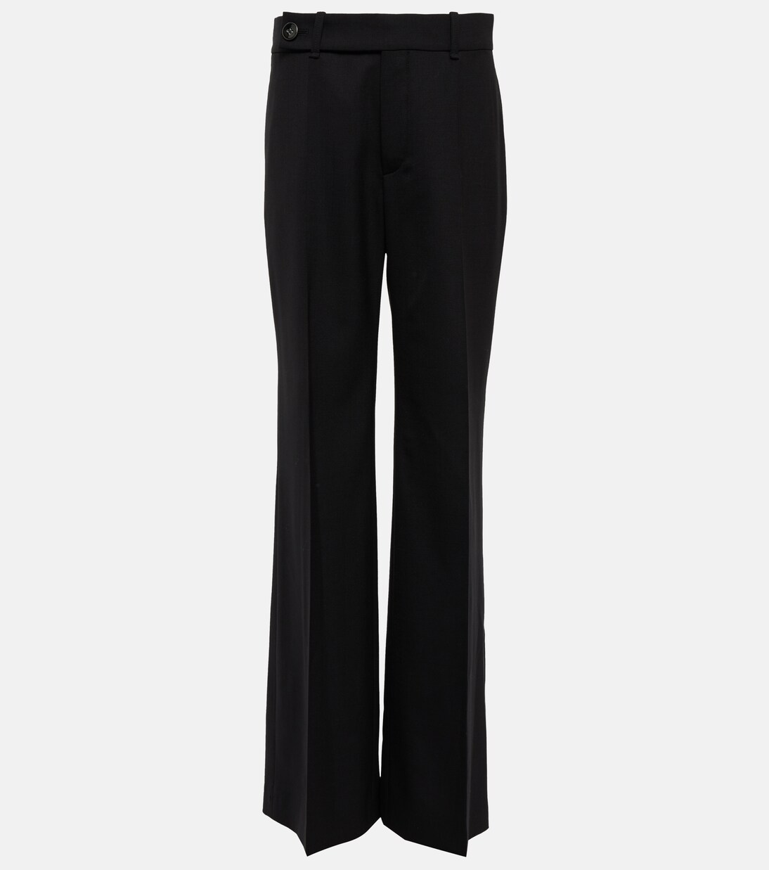 High-rise wool-blend straight pants | Chloé