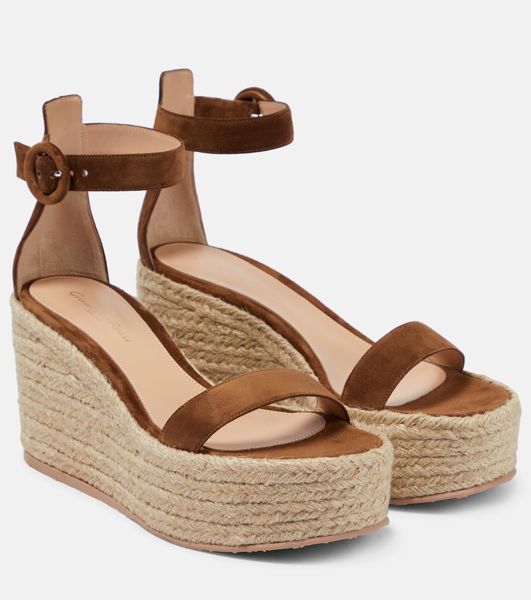 Sandali espadrillas Portofino in suede con zeppa | Gianvito Rossi