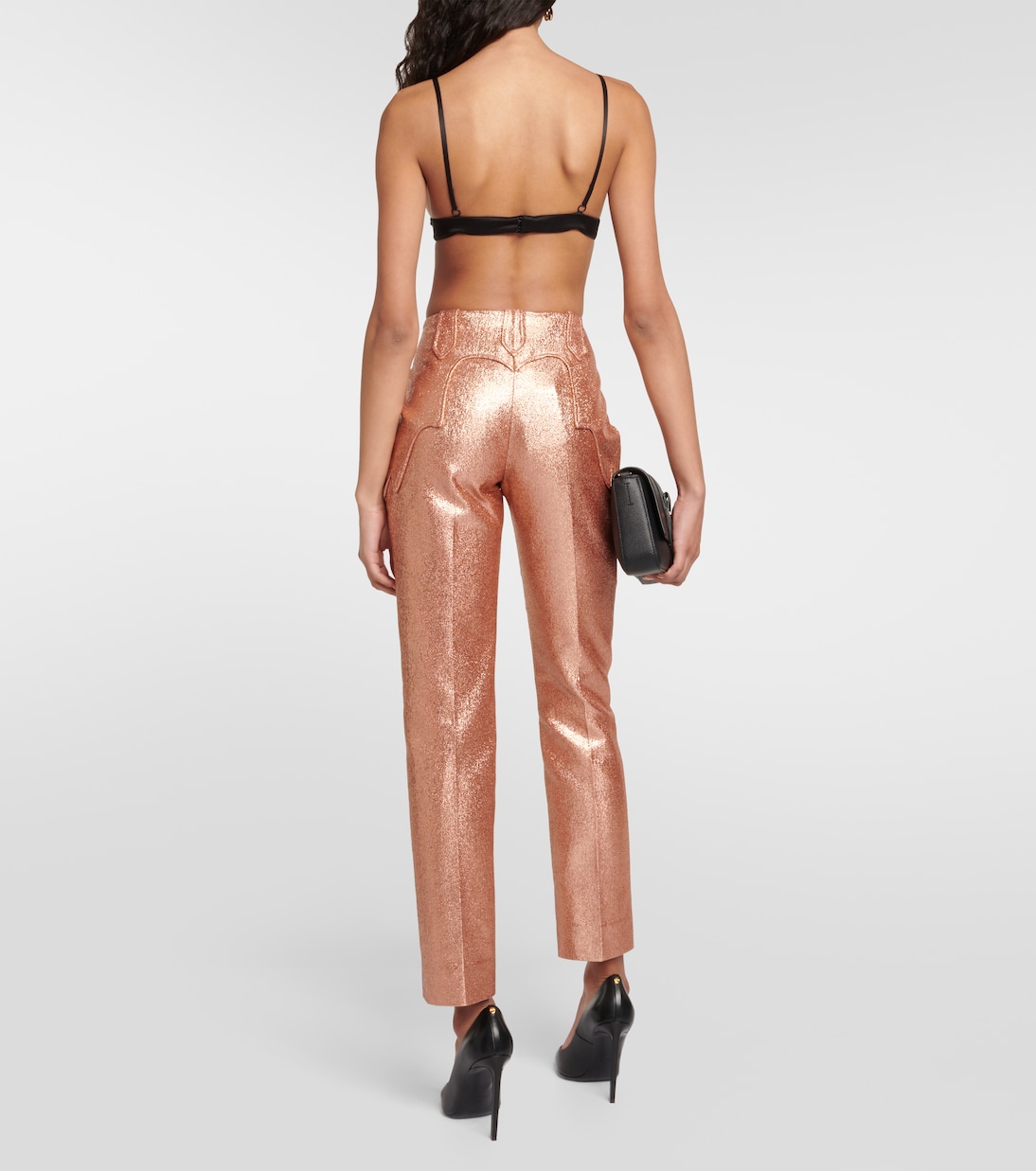 Iridescent sable straight-leg pants | Tom Ford