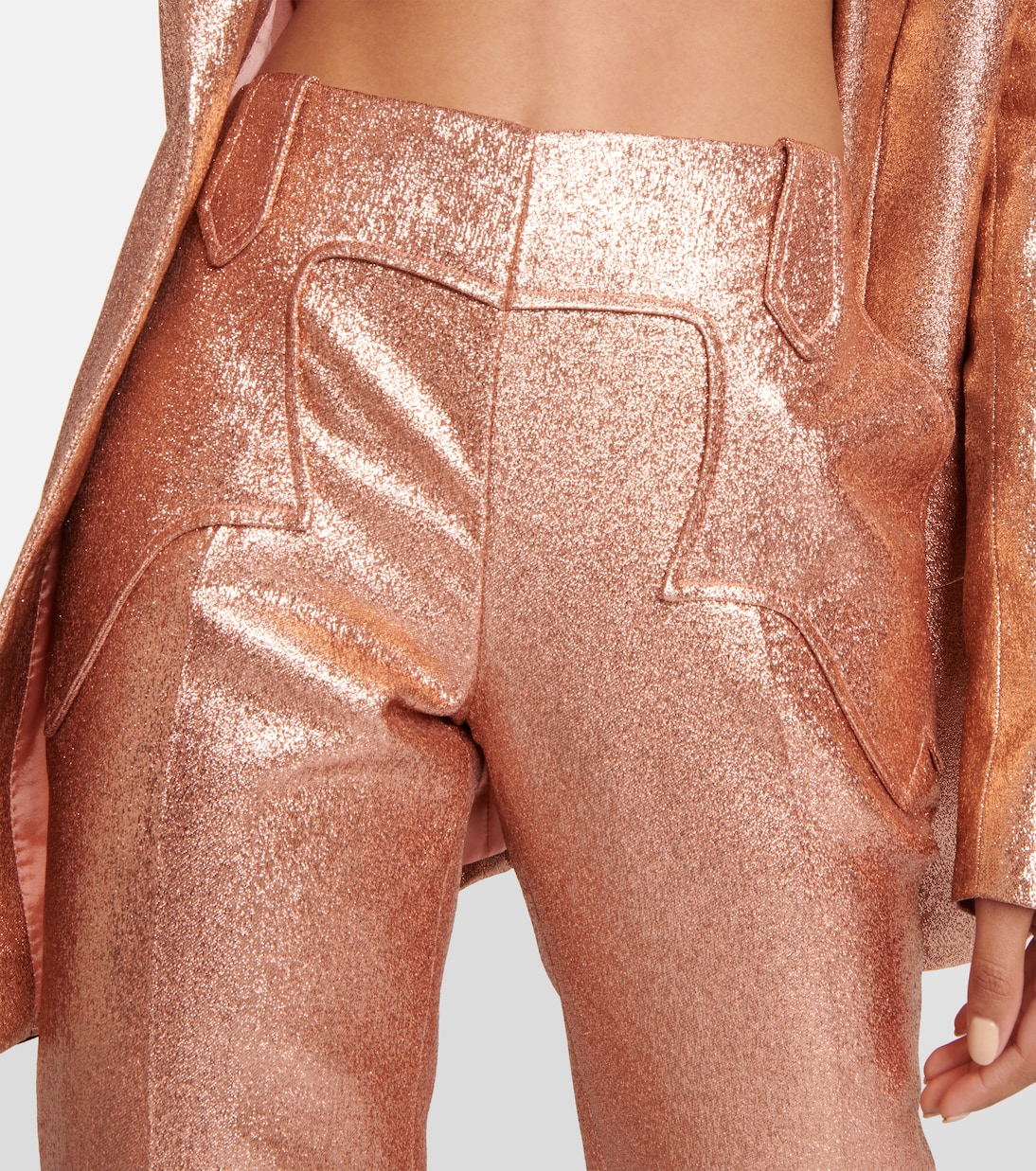 Iridescent sable straight-leg pants | Tom Ford