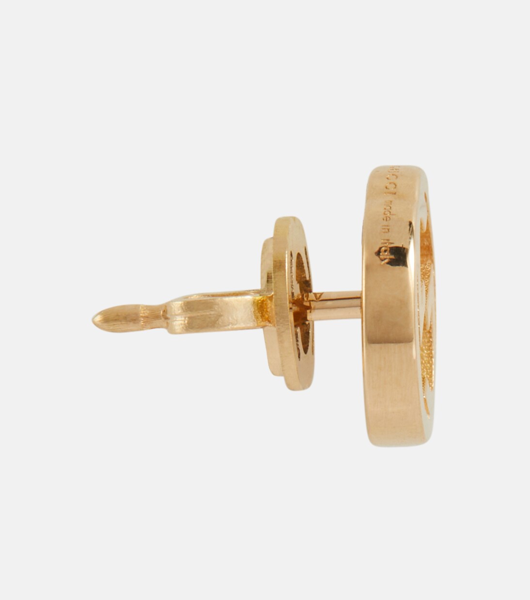 Orecchini in oro 18kt GUCCI con logo G intrecciato, stile giovane e moderno