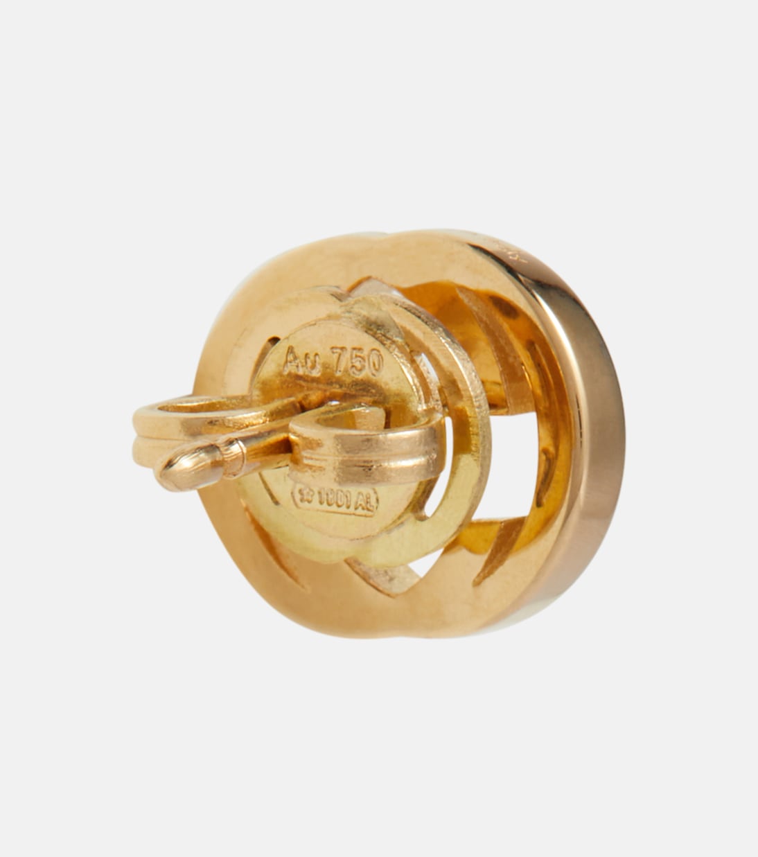 Orecchini in oro 18kt GUCCI con logo G intrecciato, stile giovane e moderno