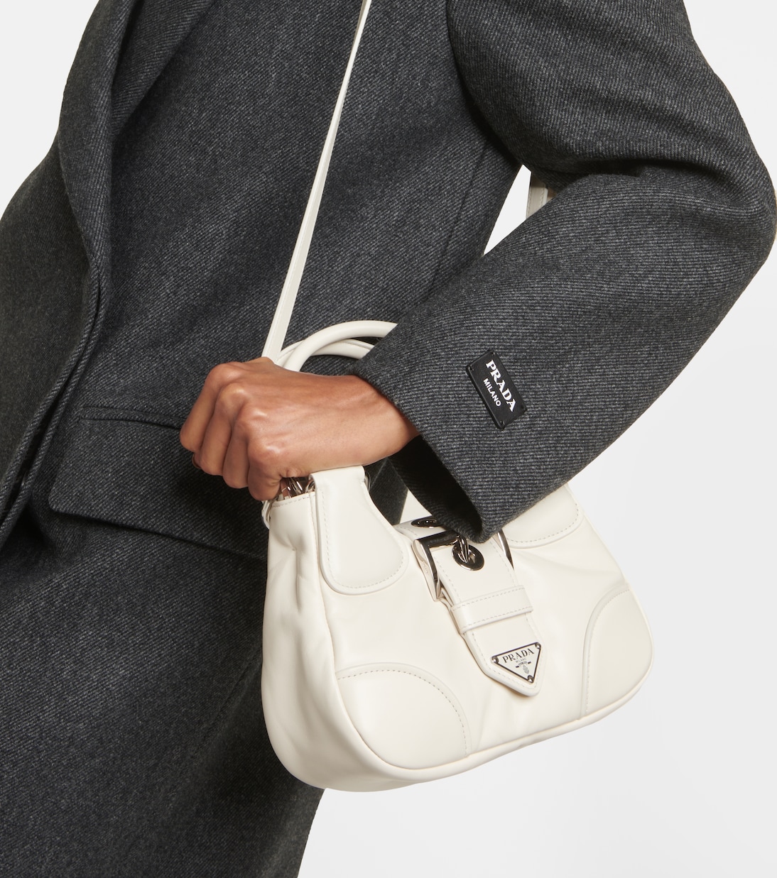 Schultertasche Moon Small aus Leder | Prada