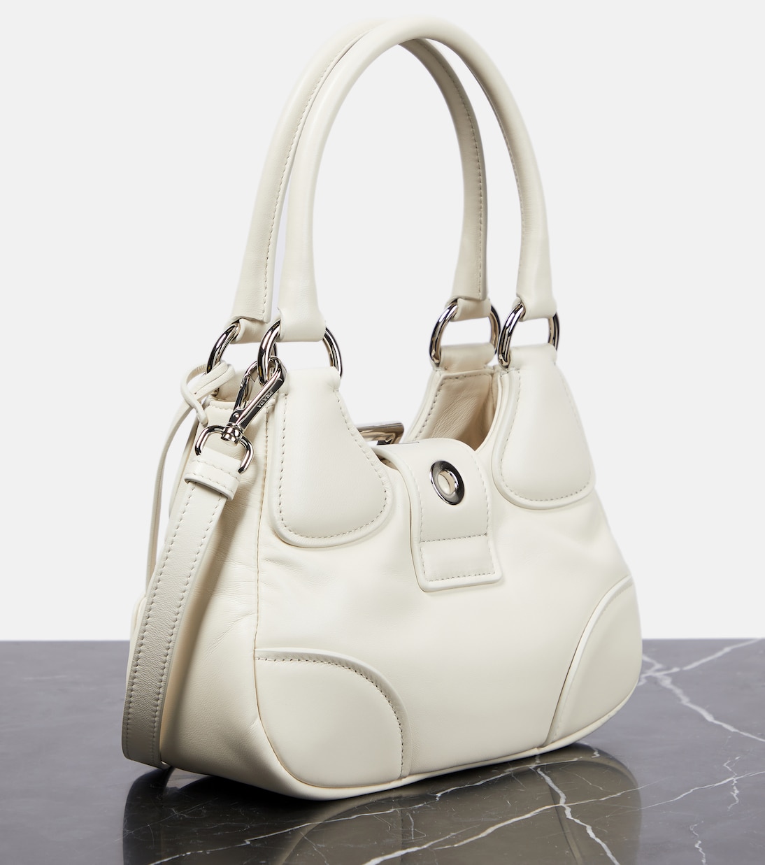 Schultertasche Moon Small aus Leder | Prada