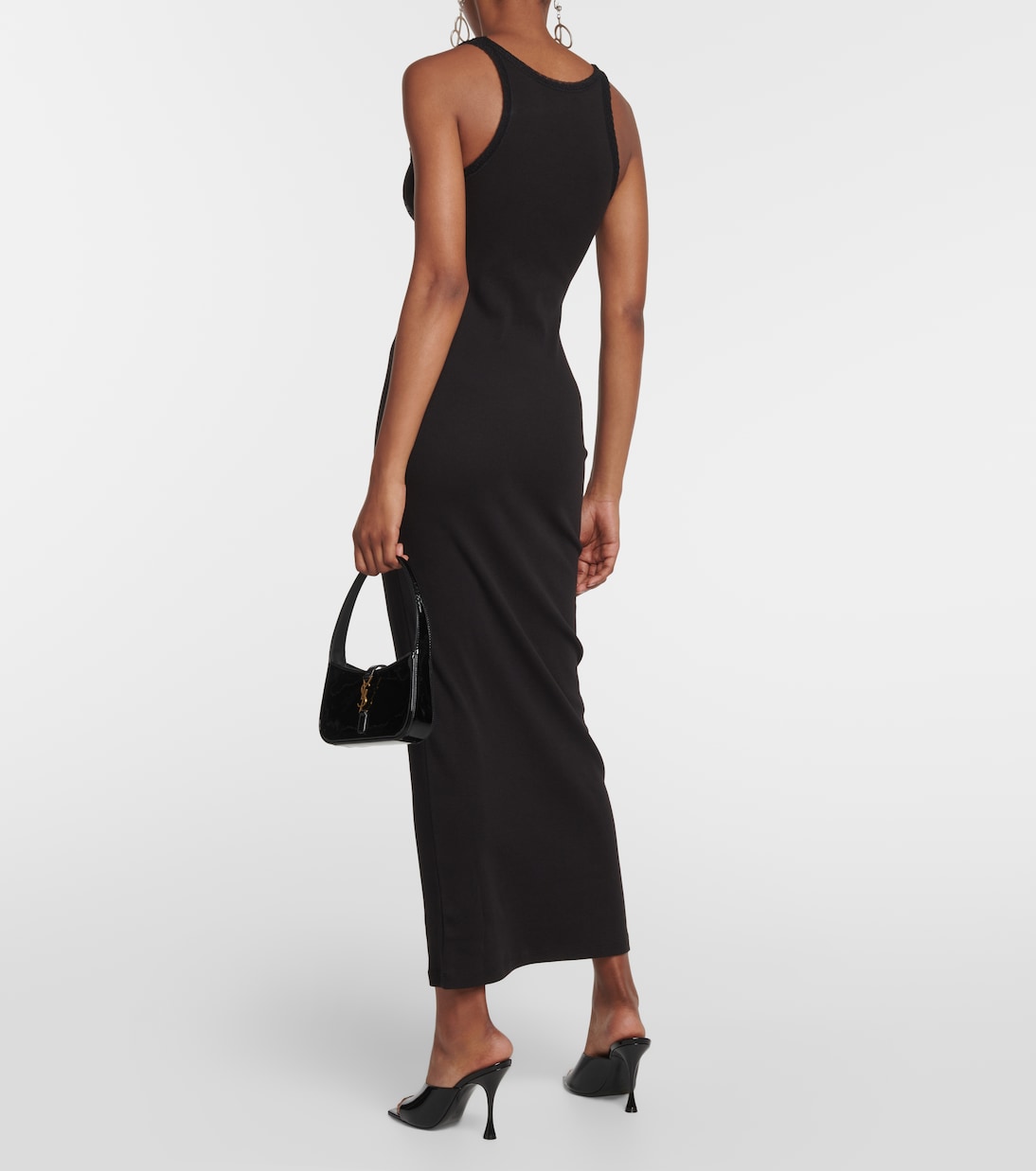 Abito lungo in misto cotone con logo | Blumarine