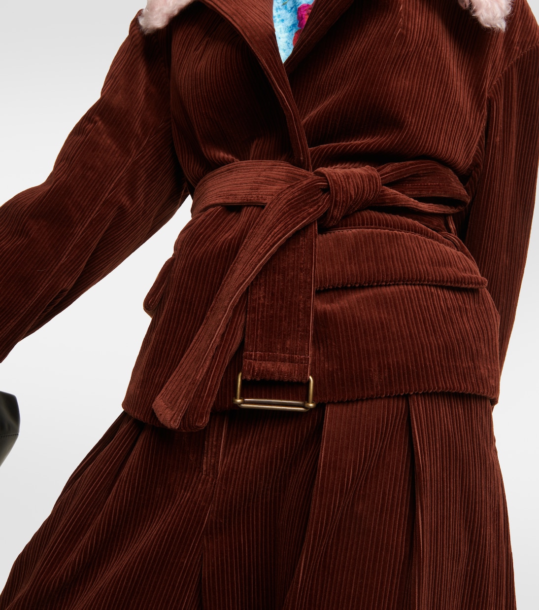 Corduroy and faux fur jacket | Dries Van Noten