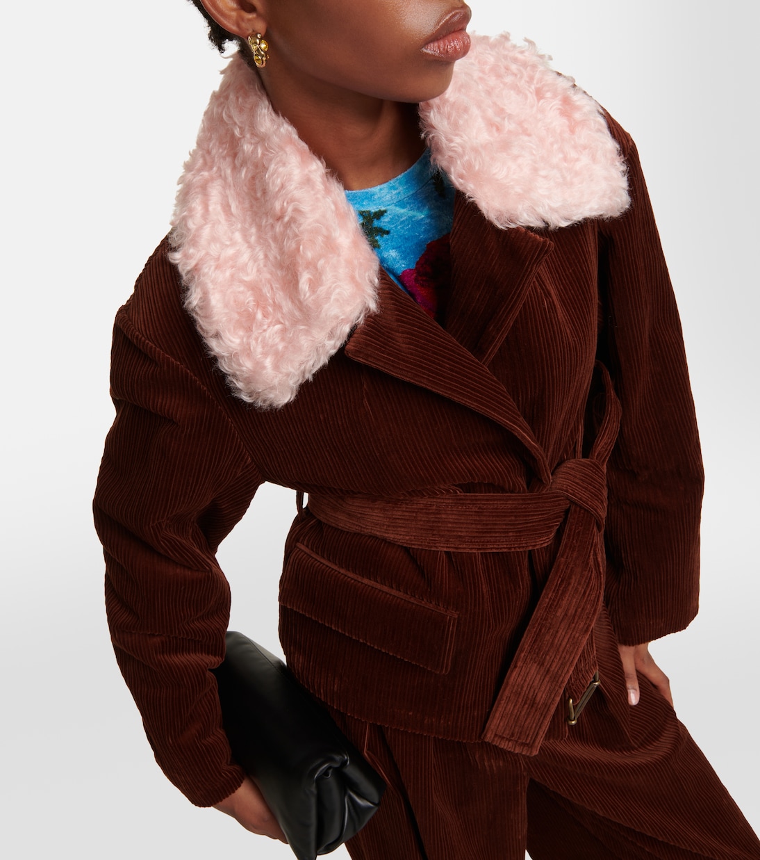 Corduroy and faux fur jacket | Dries Van Noten