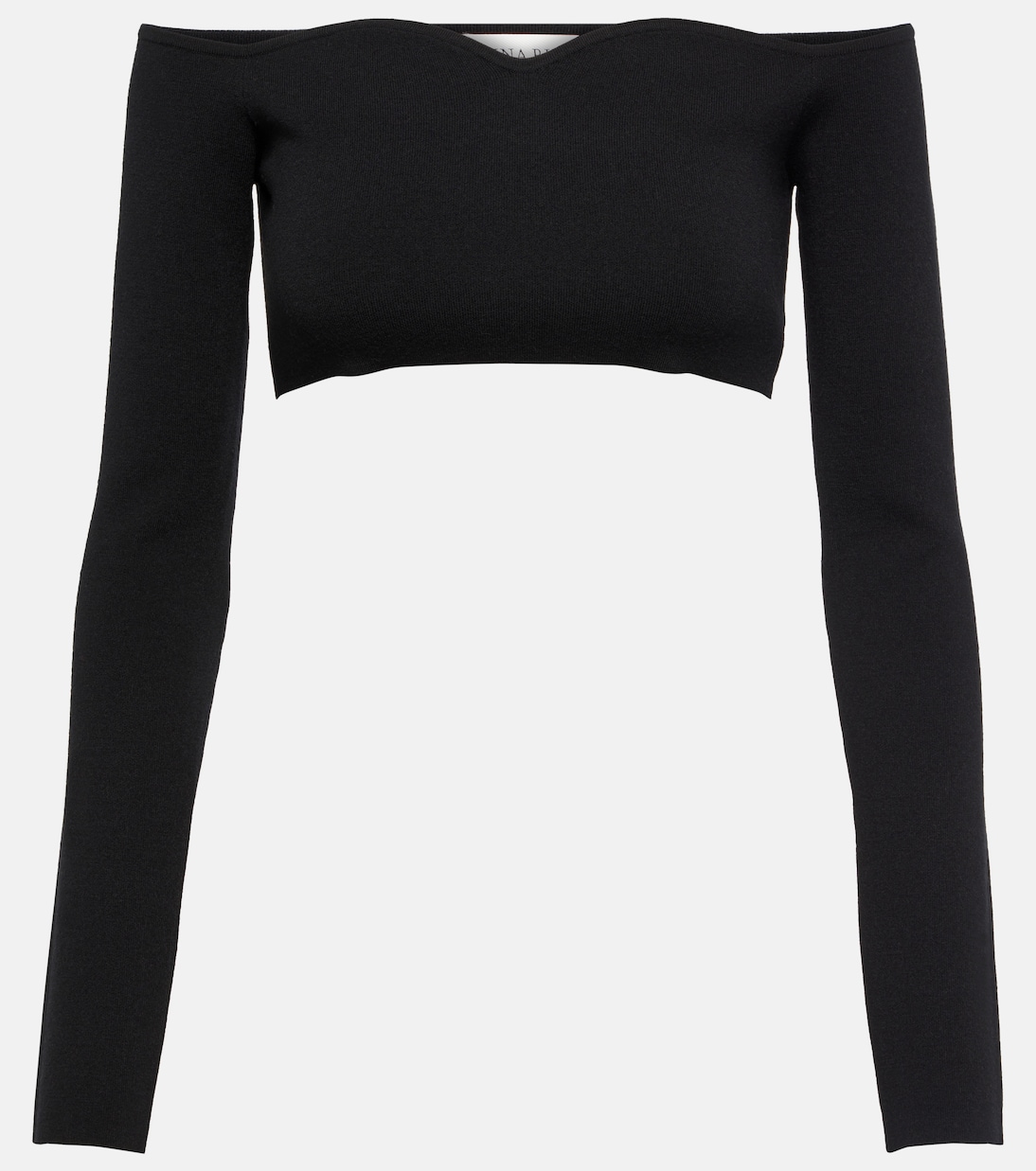 Crop top en mezcla de lana sin hombros | Nina Ricci