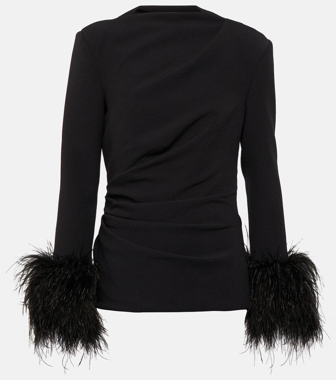 Feather-trimmed top | Safiyaa