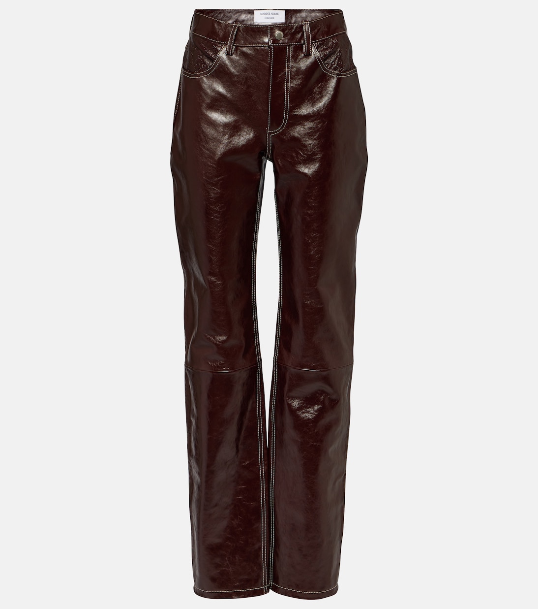 Pantaloni regular in pelle ombré | Marine Serre