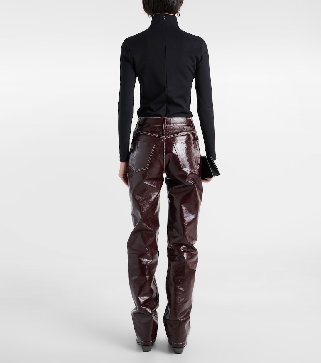 Pantaloni regular in pelle ombré | Marine Serre