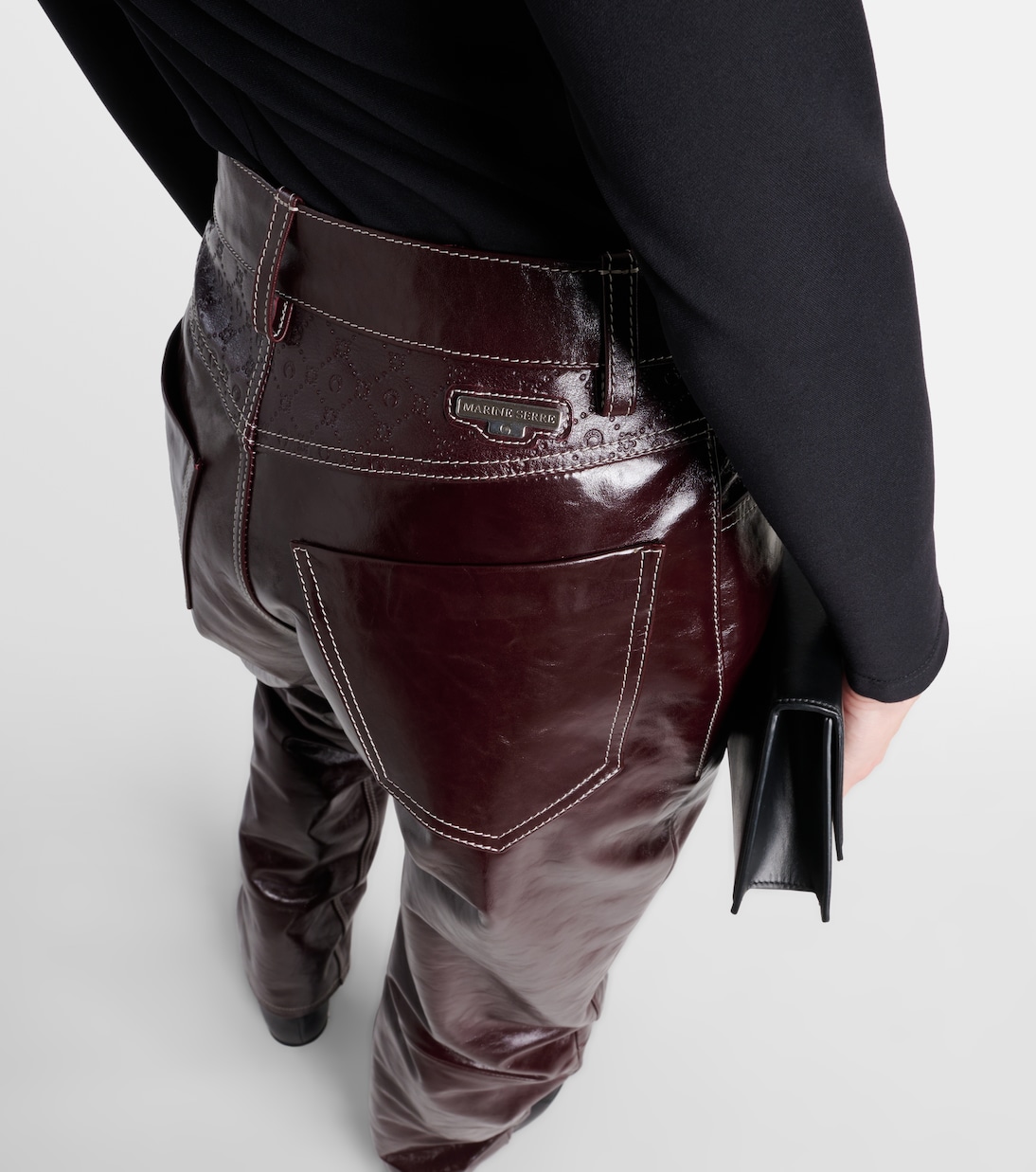 Pantaloni regular in pelle ombré | Marine Serre