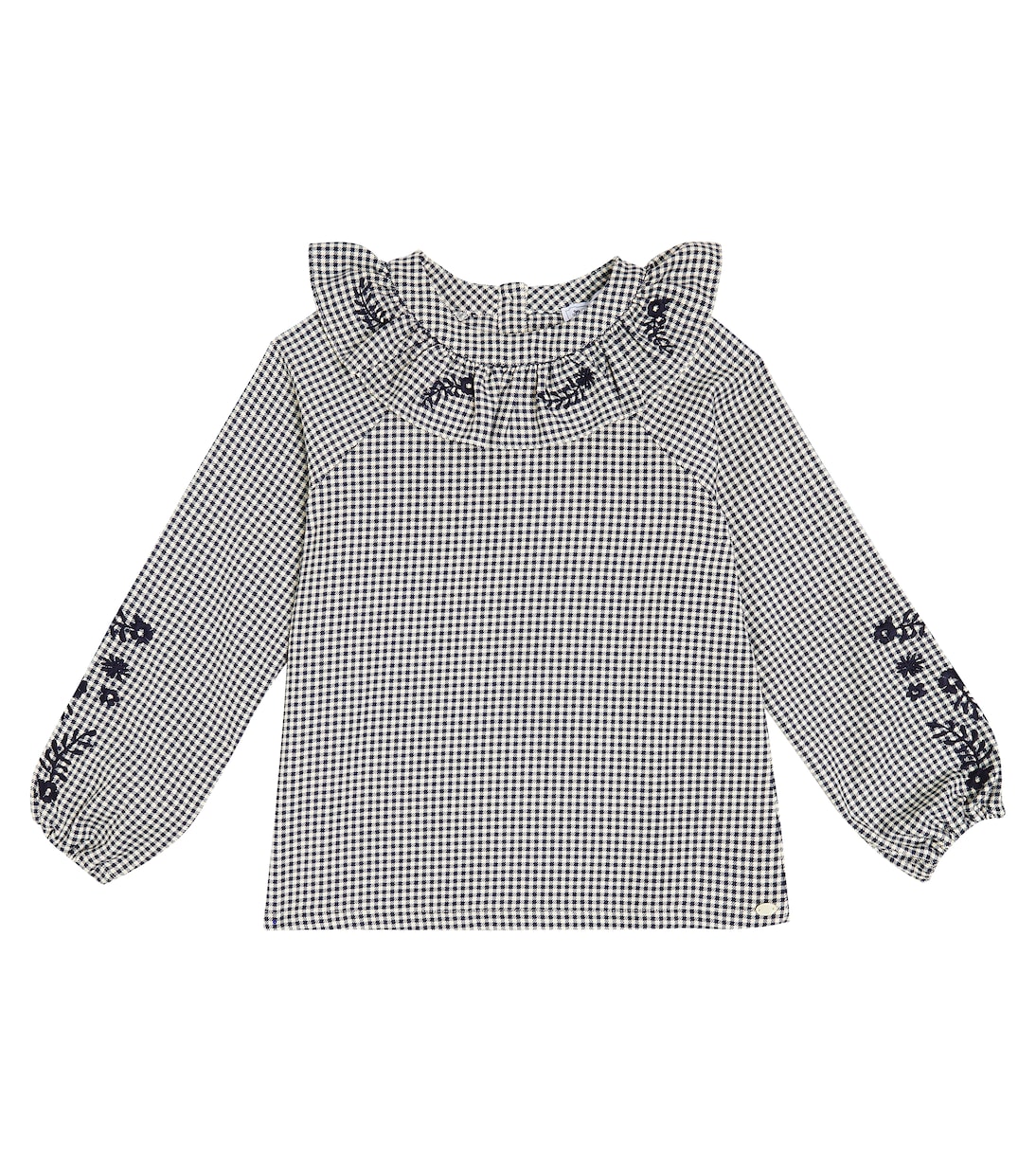 Embroidered checked blouse | Tartine et Chocolat