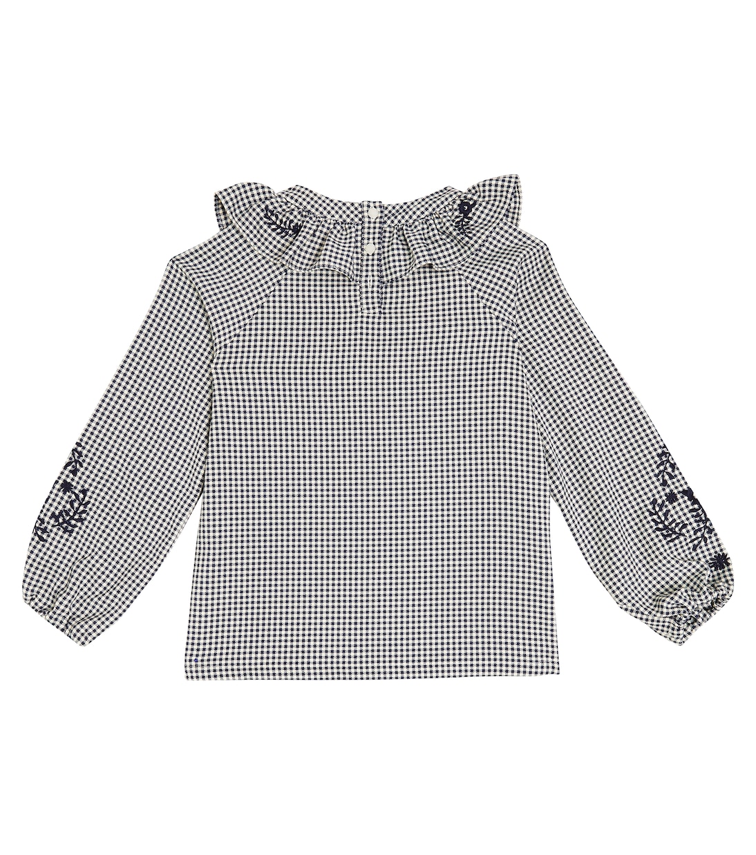 Embroidered checked blouse | Tartine et Chocolat