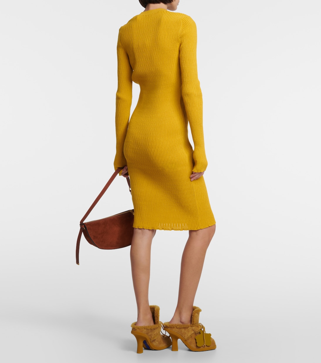 Abito midi in misto lana | Burberry