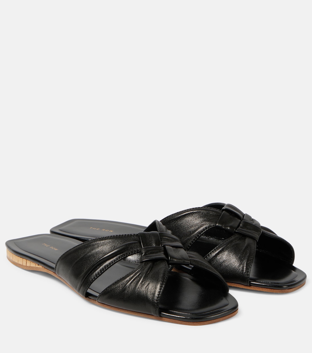 Pantoletten Soft Knot aus Satin | The Row