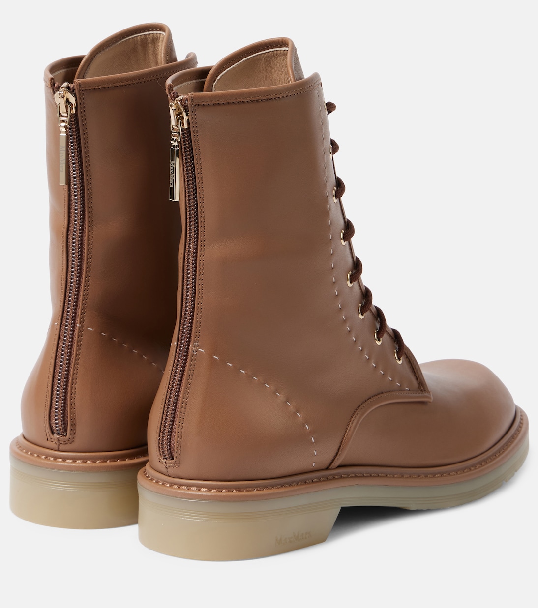 Schnürstiefel aus Leder | Max Mara