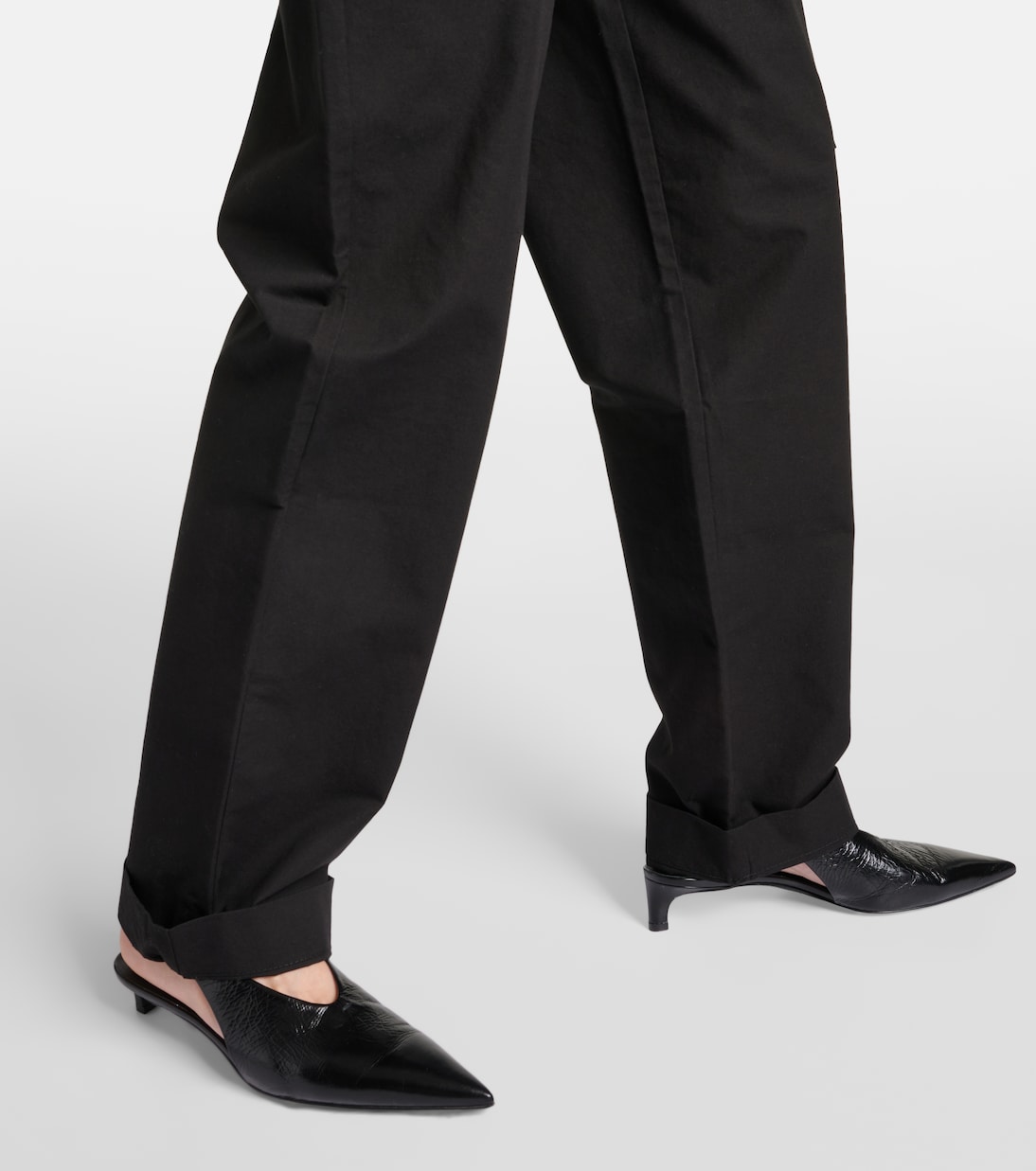 Pantalon droit White Label Octavia en coton et lin | Proenza Schouler