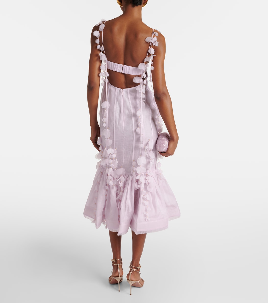 Abito midi in lino e seta | Zimmermann