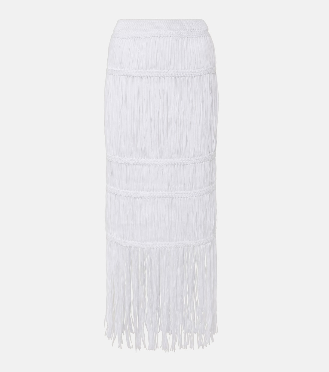 Falda midi Yarra de algodón con flecos | Simkhai