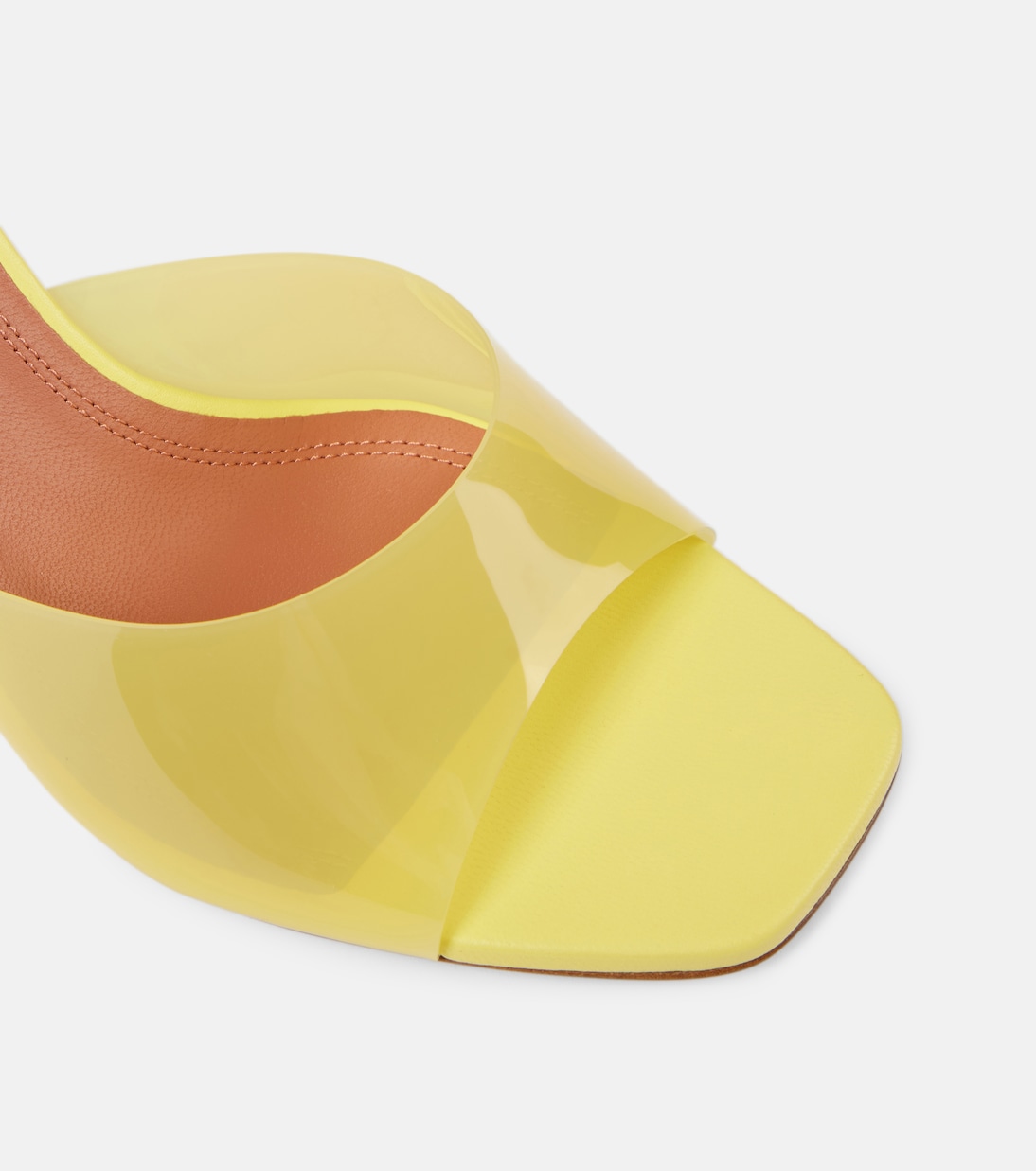 Mules Lupita Glass 70 en PVC | Amina Muaddi