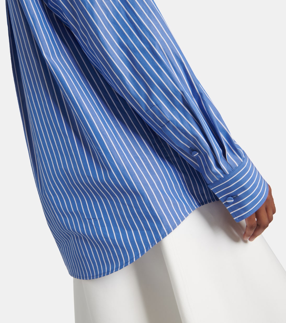 Blouse VGold rayée en coton | Valentino