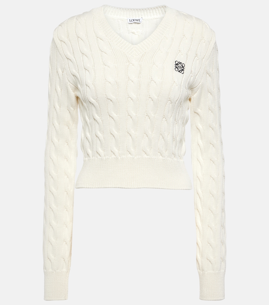 Anagram cable-knit cotton sweater | Loewe