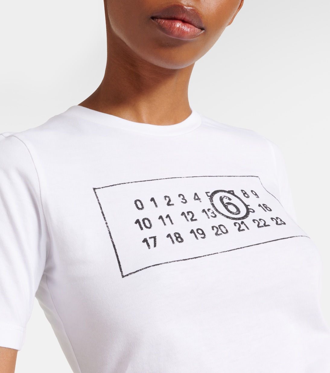 Camiseta de jersey de algodón estampada | MM6 Maison Margiela