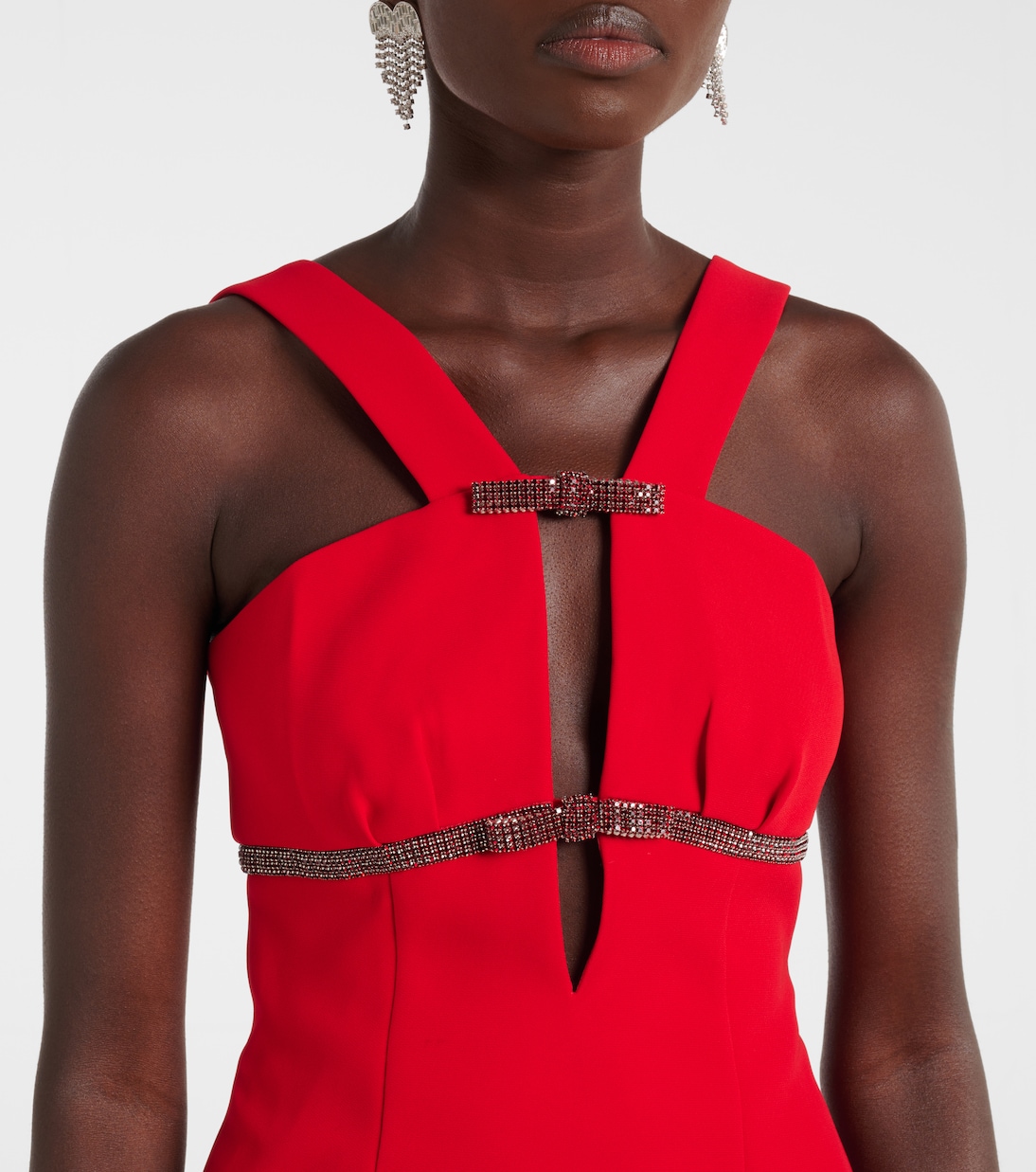 Embellished crêpe minidress | Self-Portrait
