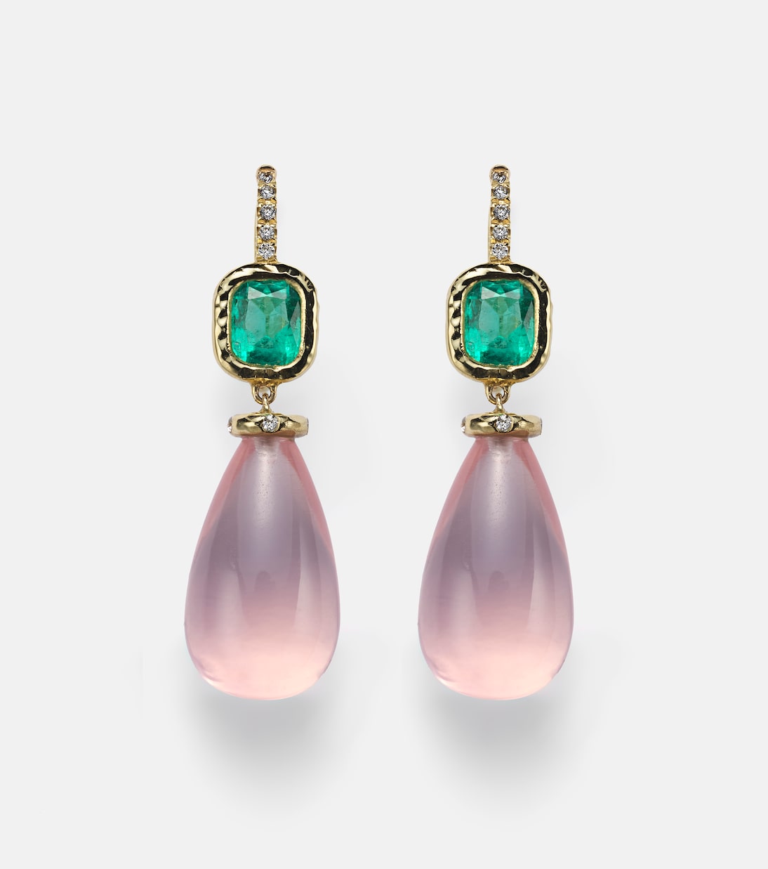 Orecchini Rose Garden in oro 18kt con pietre preziose | Octavia Elizabeth
