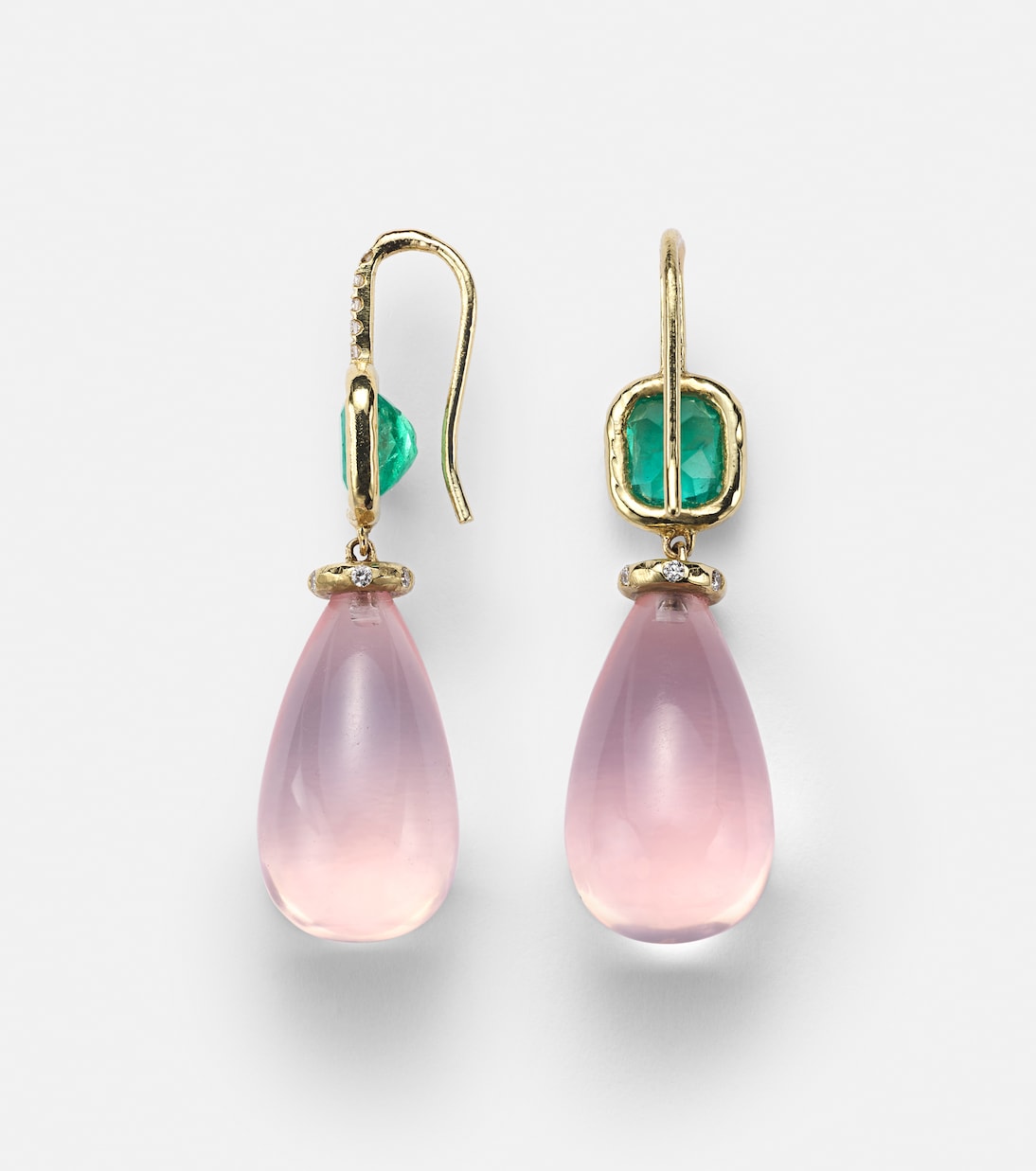 Orecchini Rose Garden in oro 18kt con pietre preziose | Octavia Elizabeth