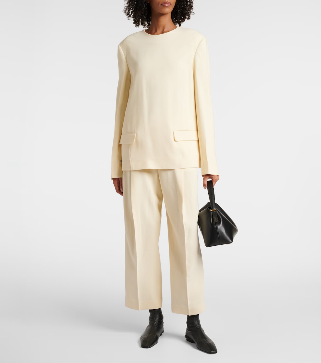 Pantalon droit à taille basse | Toteme