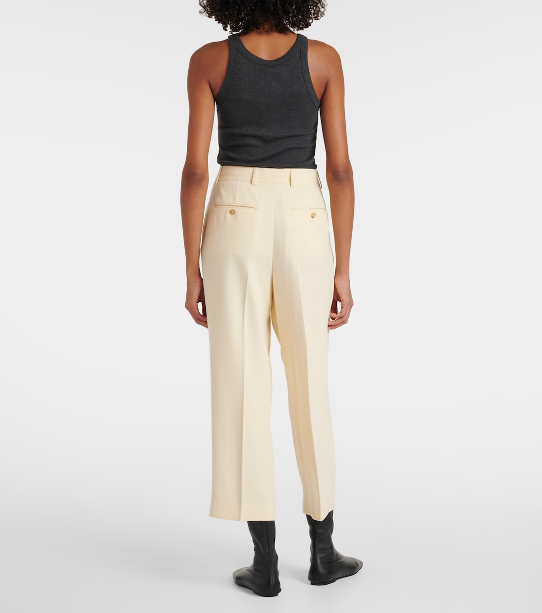 Pantalon droit à taille basse | Toteme