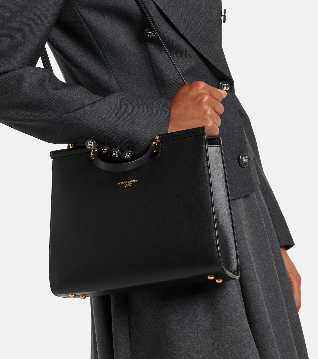 Sicily Medium leather tote bag | Dolce&Gabbana