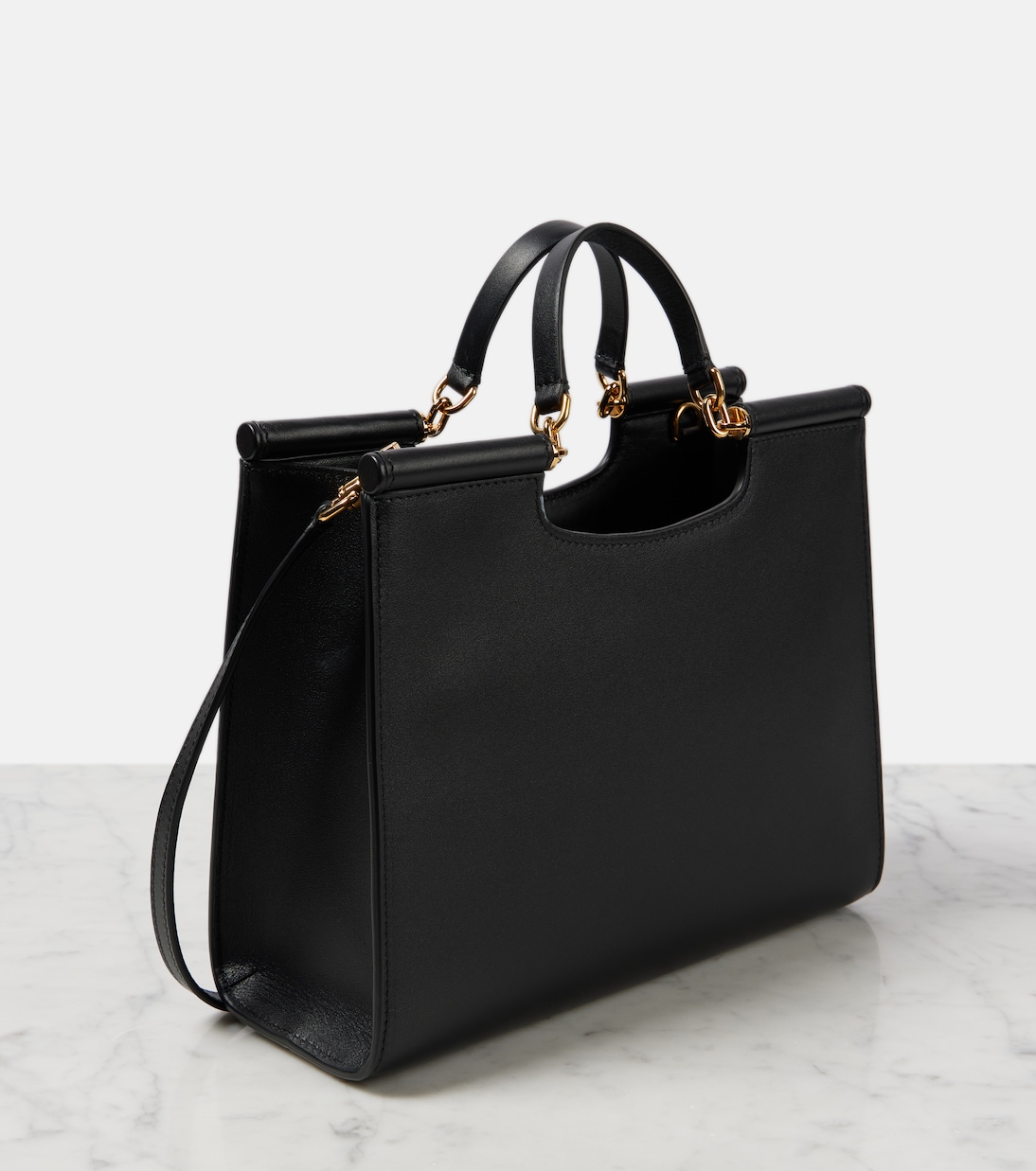 Sicily Medium leather tote bag | Dolce&Gabbana