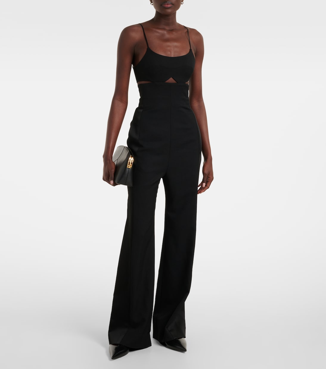 Cami cutout crêpe satin jumpsuit | Victoria Beckham