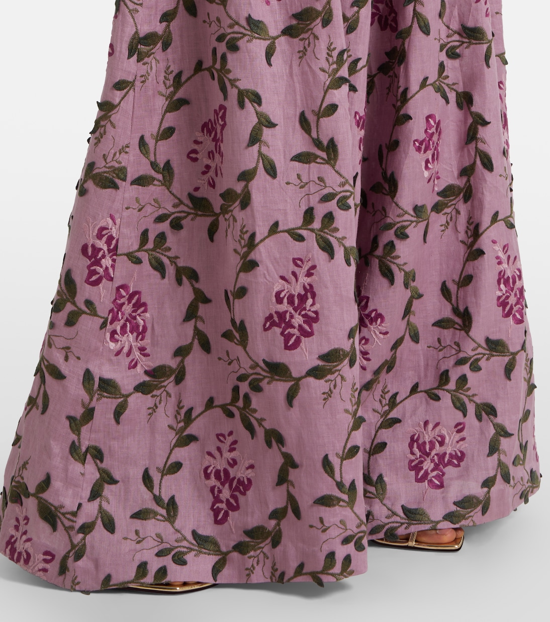 Weite Hose Marea Wisteria aus Leinen | Agua by Agua Bendita