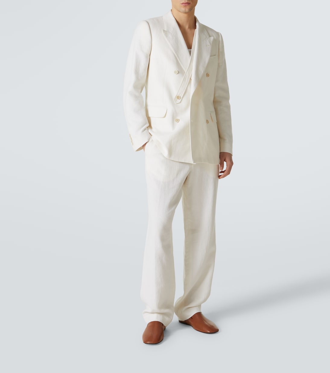Blazer in lino, lana, seta e cashmere | Dries Van Noten