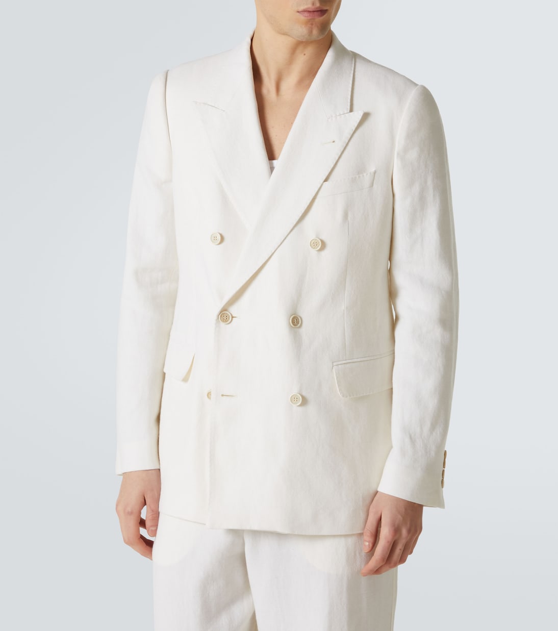 Blazer in lino, lana, seta e cashmere | Dries Van Noten