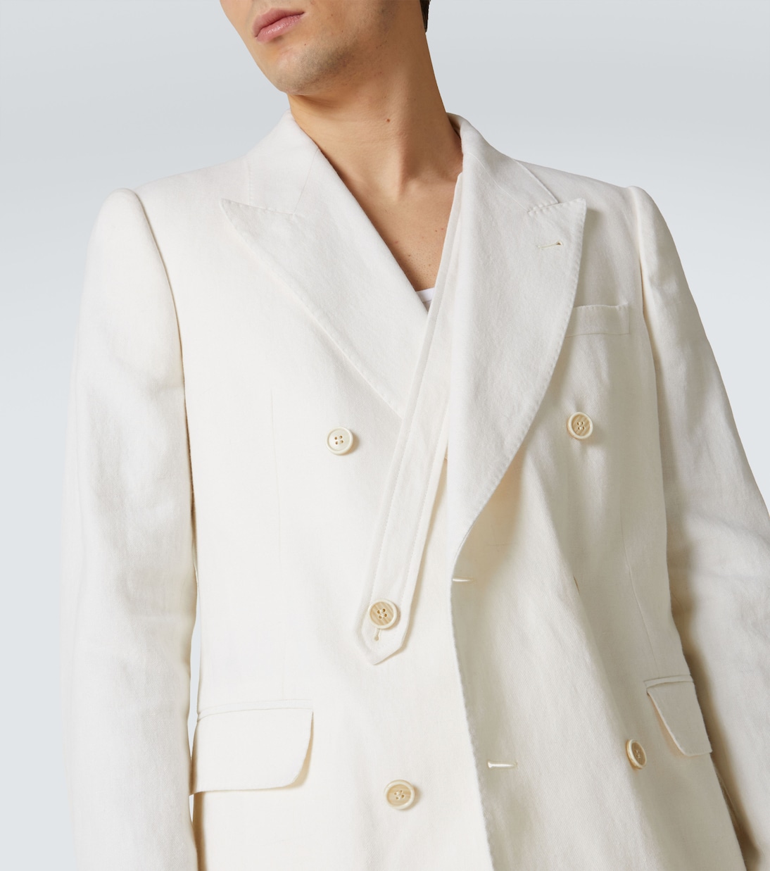 Blazer in lino, lana, seta e cashmere | Dries Van Noten